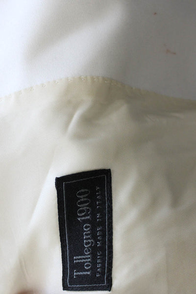 J Crew Womens Tuxedo Blazer Ivory Button Polyester Short Size 34