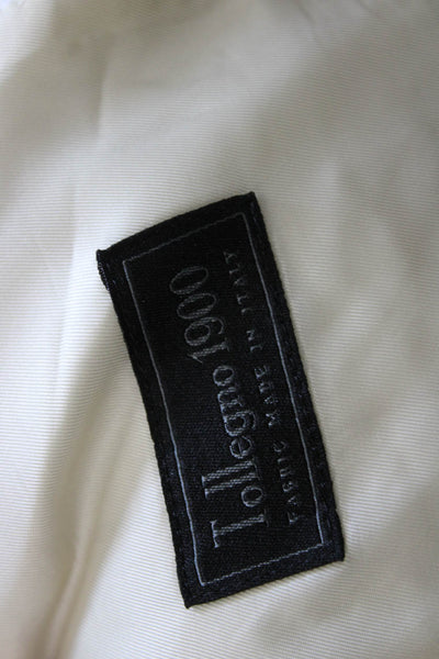 J Crew Womens Tuxedo Blazer Ivory Button Polyester Short Size 34
