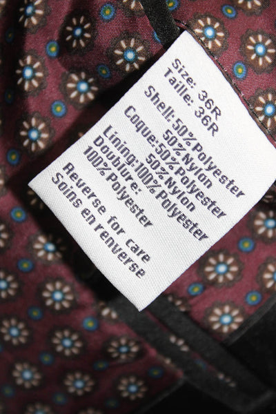 Paisley & Gray Men Tuxedo Blazer Red Plaid Polyester Size 36