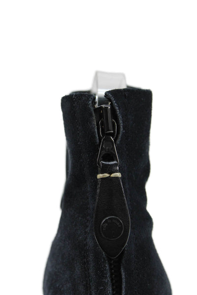 Rag & Bone Womens Suede Block Heels Ankle Boots Shoes Black Size 6