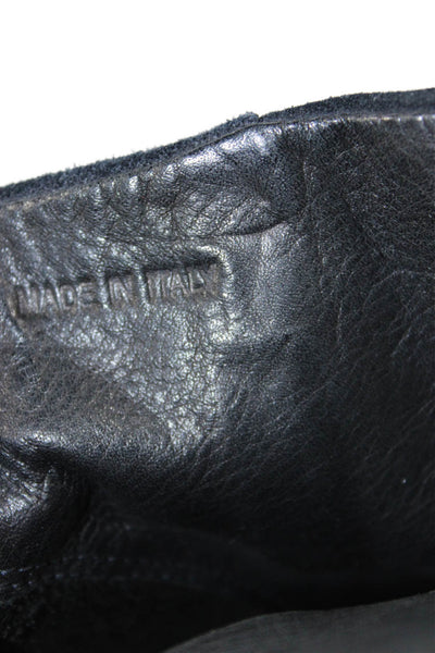 Rag & Bone Womens Suede Block Heels Ankle Boots Shoes Black Size 6