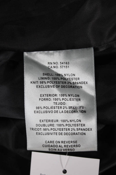 Levi Strauss & Co Mens Black Nylon Bomber Jacket Zip Closure Size L