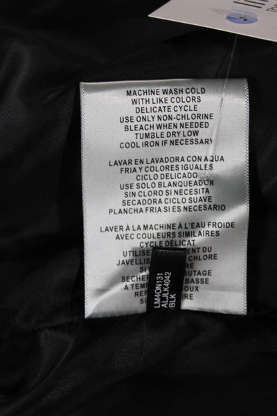 Levi Strauss & Co Mens Black Nylon Bomber Jacket Zip Closure Size L