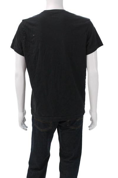 Skims Unisex Adults Black Basic Crew Neck Cotton T-Shirt Short Sleeve Size L