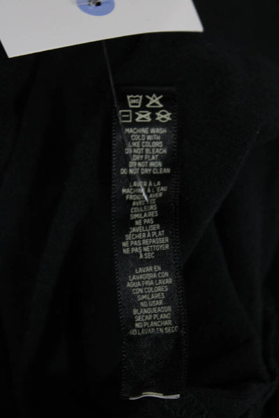 Skims Unisex Adults Black Basic Crew Neck Cotton T-Shirt Short Sleeve Size L
