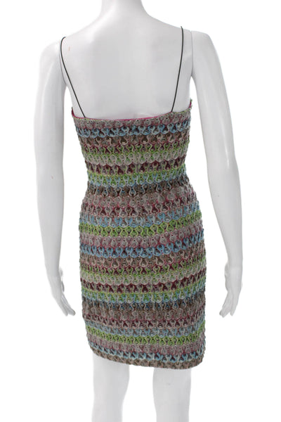Arden B Women Bodycon Multicolor Square Neck Sleeveless Short Dress Size S