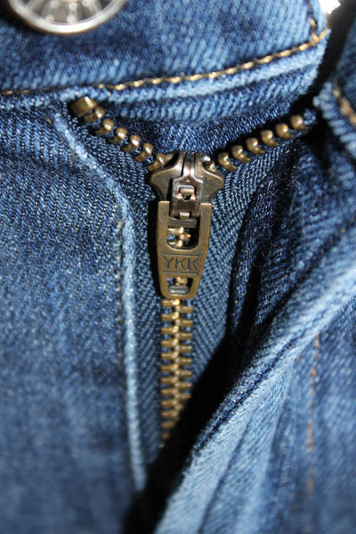 Agolde Women Skinny Mid Rise Blue Cotton Blend Jeans Size 26