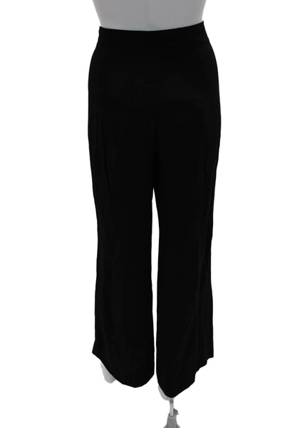 Zara Womens Black Viscose Zip Pants Size 8