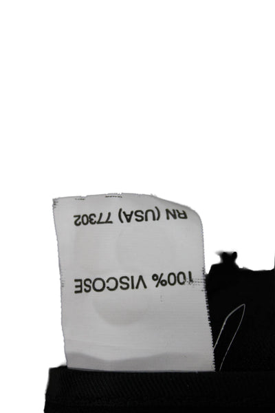 Zara Womens Black Viscose Zip Pants Size 8