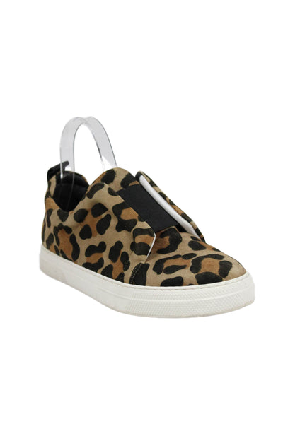 Pierre Hardy Women's Round Toe Rubber Sole Animal Print Sneakers Size 39