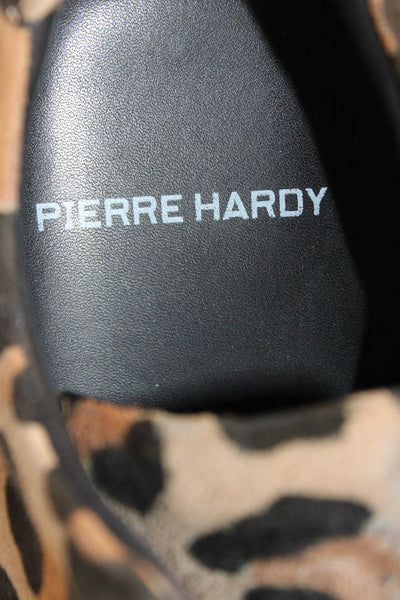 Pierre Hardy Women's Round Toe Rubber Sole Animal Print Sneakers Size 39