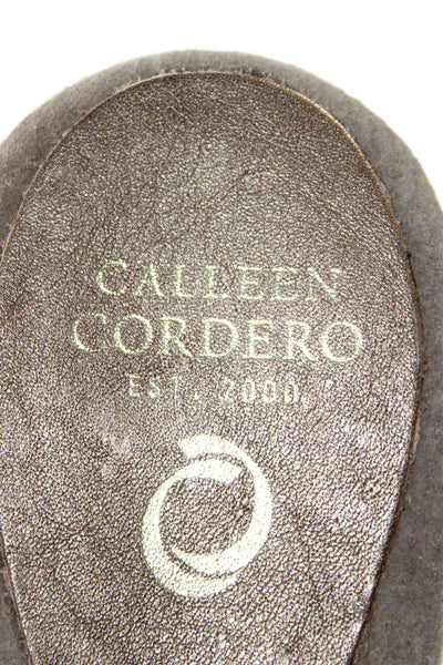 Calleen Cordero Womens Leather Kiva 200 Platform Sandal Heels Brown Size 10