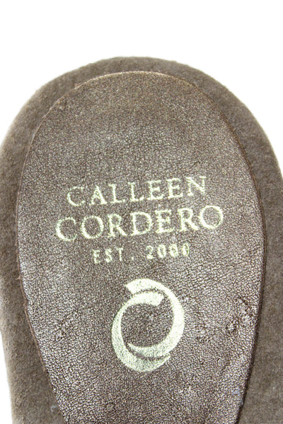 Calleen Cordero Womens Leather Kiva 200 Platform Sandal Heels Brown Size 9.5