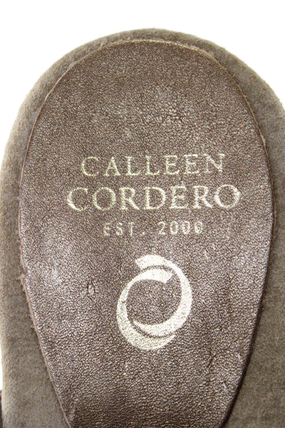 Calleen Cordero Womens Leather Kiva 200 Platform Sandal Heels Brown Size 9