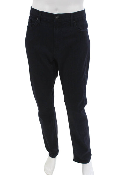 Paige Mens Straight Jeans Blue Viscose Button Size 36
