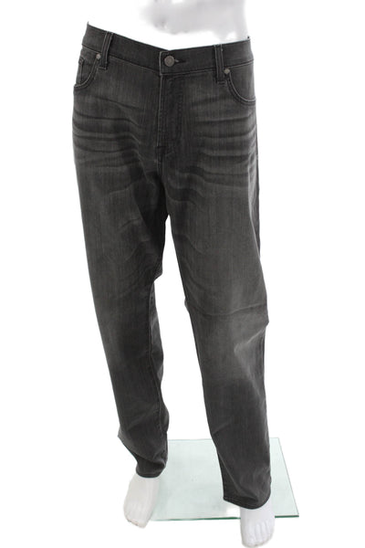 7 For All Mankind Mens Straight Gray Cotton Jeans Size 40