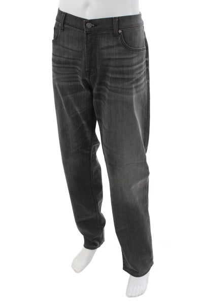 7 For All Mankind Mens Straight Gray Cotton Jeans Size 40