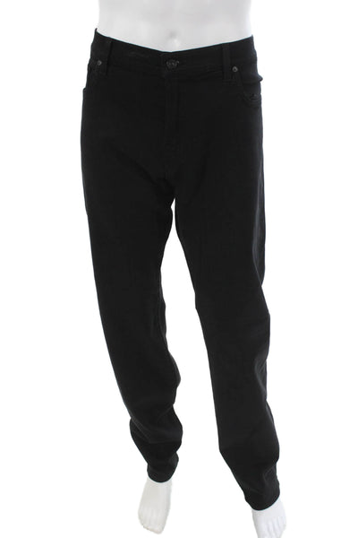 7 For All Mankind Mens Black Straight Jeans Button Fly Size 40