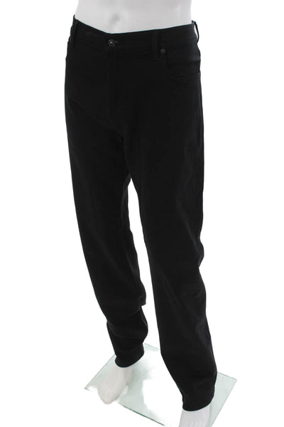 7 For All Mankind Mens Black Straight Jeans Button Fly Size 40