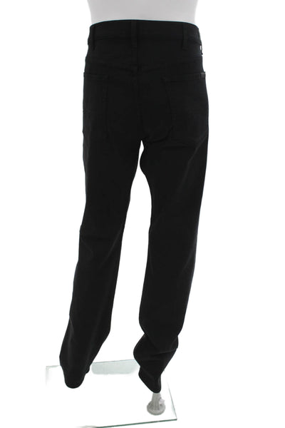 7 For All Mankind Mens Black Straight Jeans Button Fly Size 40