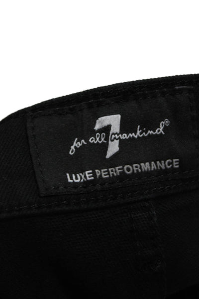 7 For All Mankind Mens Black Straight Jeans Button Fly Size 40
