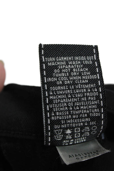 7 For All Mankind Mens Black Straight Jeans Button Fly Size 40
