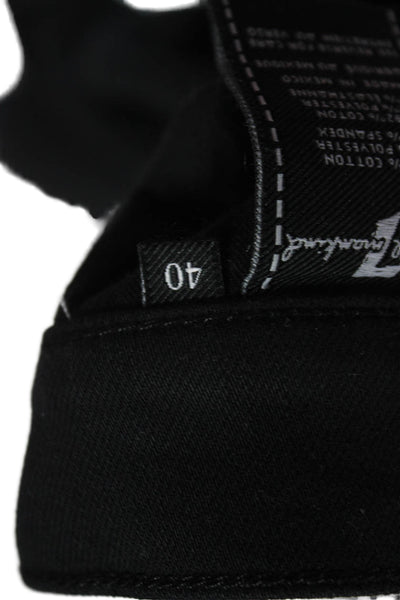 7 For All Mankind Mens Black Straight Jeans Button Fly Size 40