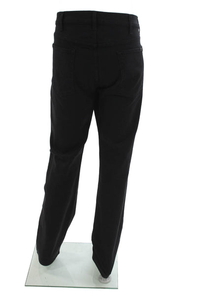 7 For All Mankind Mens Black Straight Jeans Cotton Blend Button Fly Size 40