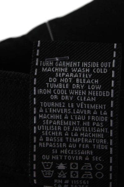 7 For All Mankind Mens Black Straight Jeans Cotton Blend Button Fly Size 40