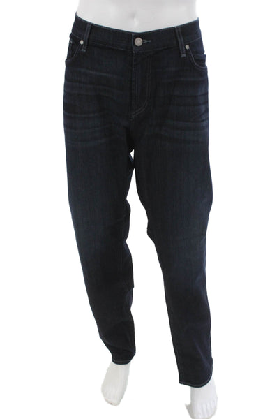 7 For All Mankind Mens Straight Jeans Blue Cotton Blend Button Size 40