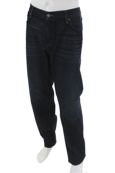 7 For All Mankind Mens Straight Jeans Blue Cotton Blend Button Size 40