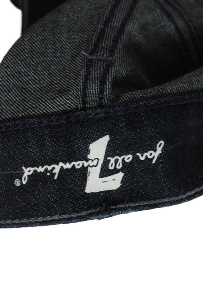 7 For All Mankind Mens Straight Jeans Blue Cotton Blend Button Size 40