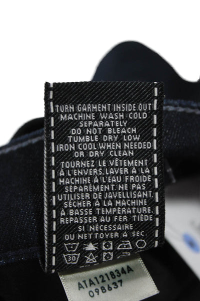 7 For All Mankind Mens Straight Jeans Blue Cotton Blend Button Size 40