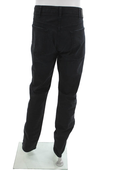 7 For All Mankind Mens Straight Black Cotton Jeans Size 40
