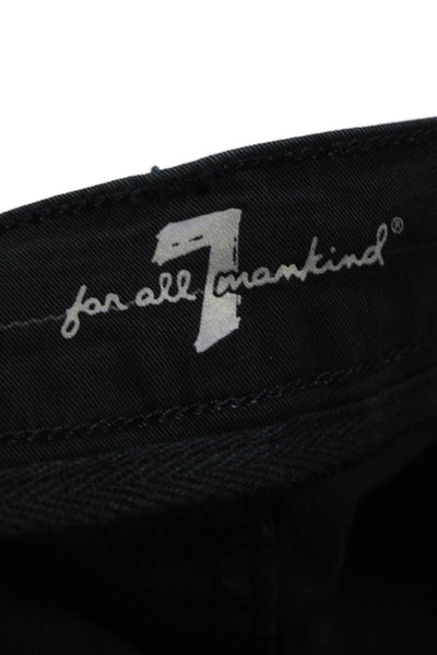 7 For All Mankind Mens Straight Black Cotton Jeans Size 40
