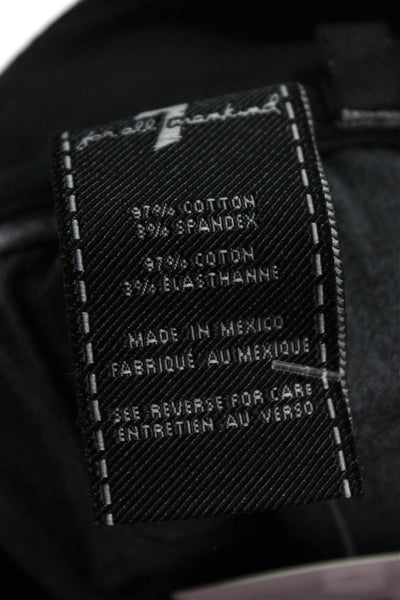 7 For All Mankind Mens Straight Black Cotton Jeans Size 40