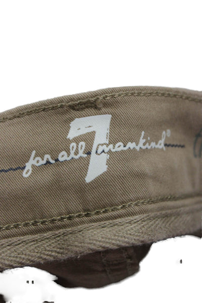 7 For All Mankind Mens Chino Pants Brown Button Cotton Size 40