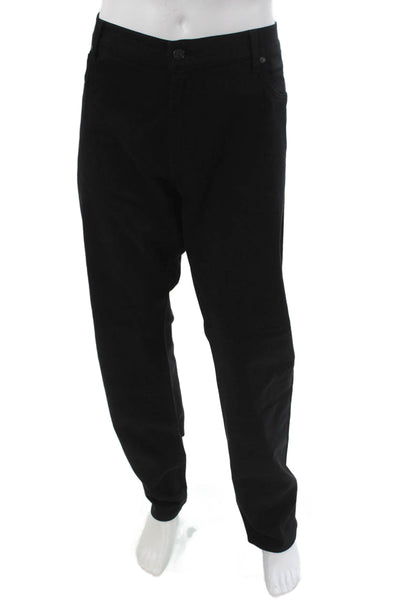 7 For All Mankind Mens Straight Black Jeans Cotton Blend Button Size 40