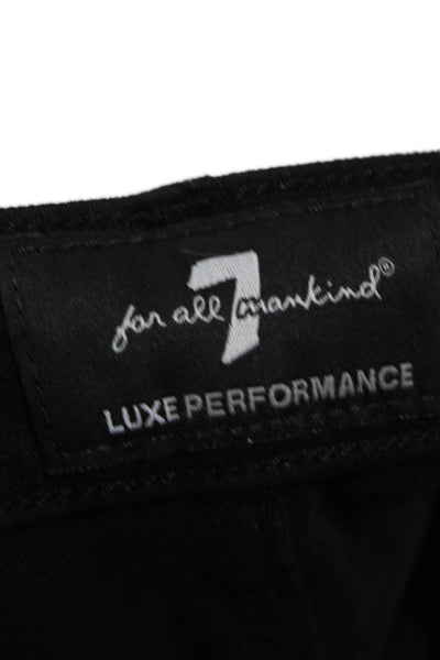 7 For All Mankind Mens Straight Black Jeans Cotton Blend Button Size 40
