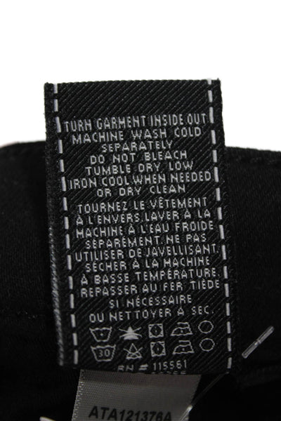7 For All Mankind Mens Straight Black Jeans Cotton Blend Button Size 40