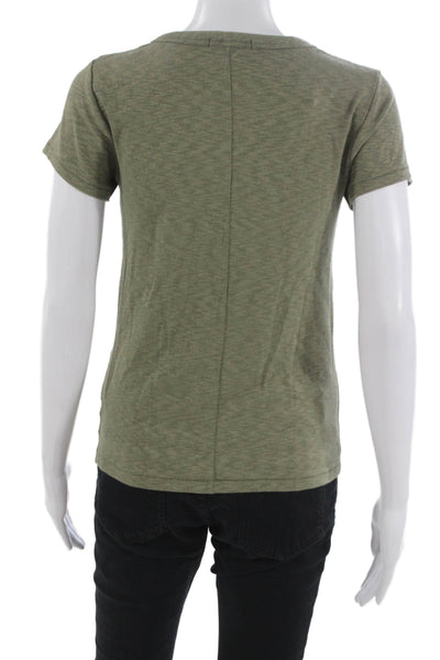 Rag & Bone Womens Green Cotton Crew Neck Short Sleeve T-Shirt Size S