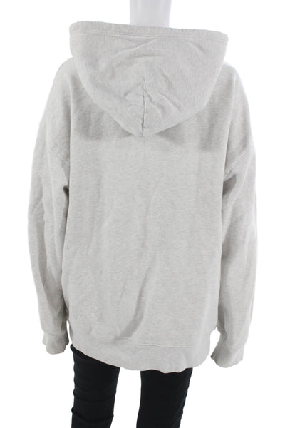 TNA Womens Full Zip Hoodie Gray Cotton Size L