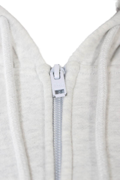 TNA Womens Full Zip Hoodie Gray Cotton Size L