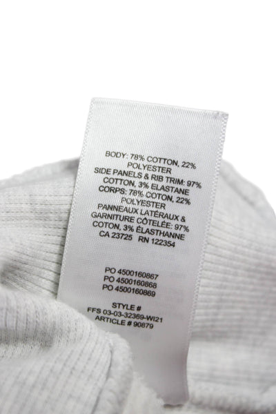 TNA Womens Full Zip Hoodie Gray Cotton Size L