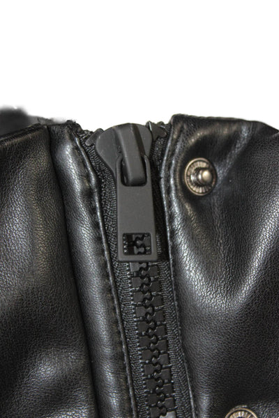 Zara Womens Puffer Jacket Black Button Polyester Sleeveless Size L
