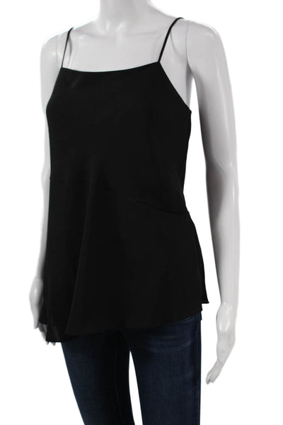 Theory Women Silk Blend Camisole Square Neck Black Size PP