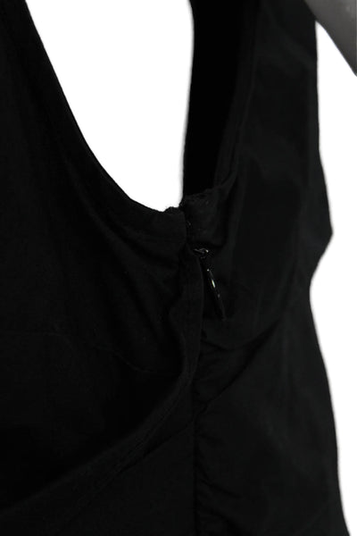 Derek Lam 10 Crosby Womens Black Collared Sleeveless Tunic Button Up Size 8
