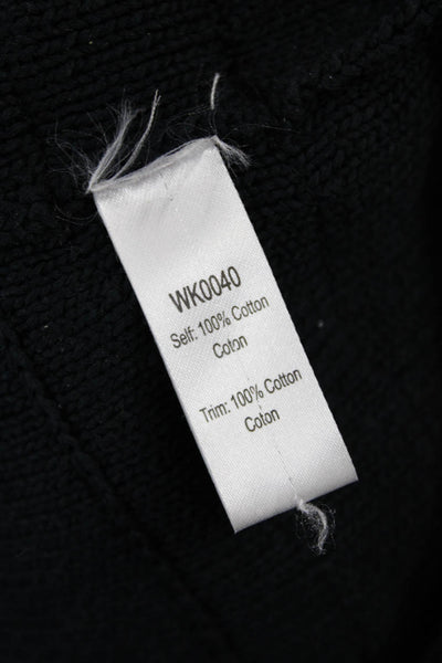 Marissa Webb Women Basic Black Cotton V-Neck Sleeveless Tank Pullover Size S