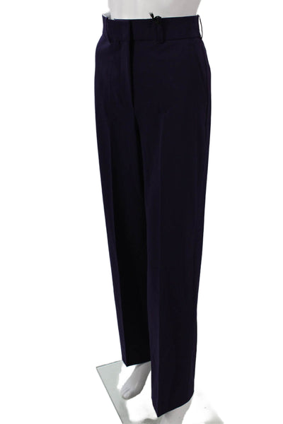 Seventy Womens Dress Pants Purple Solid Polyester Zip Size 40