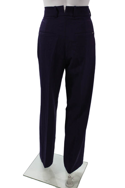 Seventy Womens Dress Pants Purple Polyester Zip Inseam 30 Size 42